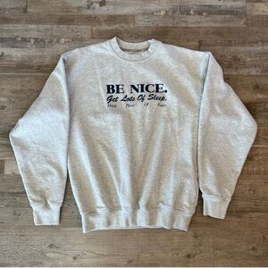Light grey Sporty & Rich Crewneck sweatshirt with navy lettering